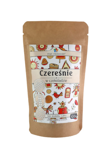 5902837812236 Czereśnie suszone w czekoladzie 100 g - Pięć Przemian
