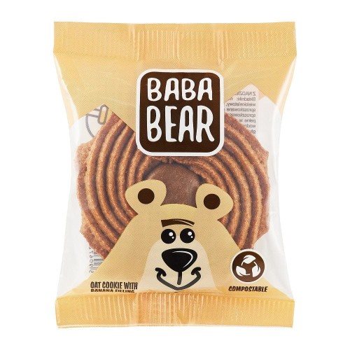 5906728420470 CIASTKO OWSIANE Z NADZIENIEM O SMAKU BANANOWYM 50 g - BABA BEAR