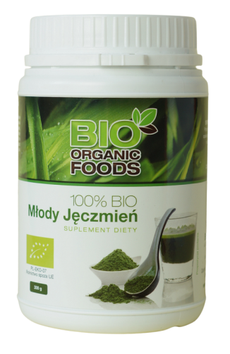 5901549747775 SOK Z MŁODEGO JĘCZMIENIA SPROSZKOWANY BIO 300 g - BIO ORGANIC FOODS
