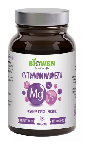 5904806120397 CYTRYNIAN MAGNEZU + WITAMINA B6 100 KAPSUŁEK - HEMPKING (BIOWEN)