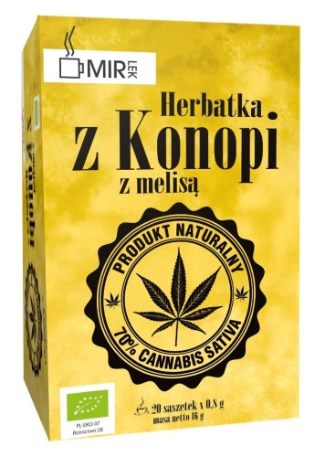 5908228098777 HERBATKA Z KONOPI Z MELISĄ BIO (20 x 0,8 g) 16 g - MIR-LEK