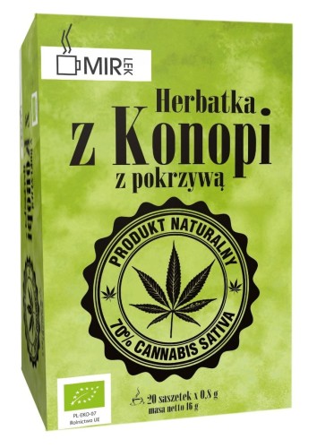 5908228098999 HERBATKA Z KONOPI Z POKRZYWĄ BIO (20 x 0,8 g) 16 g - MIR-LEK