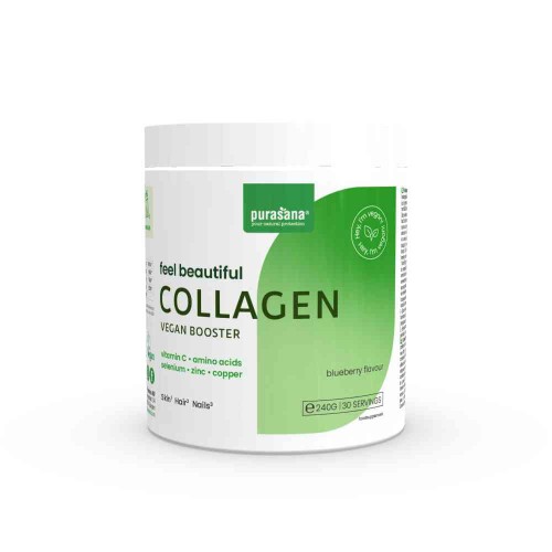 5400706618236 KOLAGEN BOOSTER O SMAKU JAGODOWYM FEEL BEAUTIFUL WEGAŃSKI 240 g - PURASANA