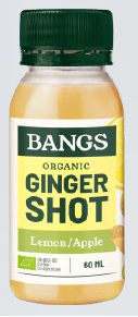 5706296901681 SHOT IMBIROWY Z JABŁKIEM I CYTRYNĄ BEZ DODATKU CUKRU BIO 60 ml - BANGS
