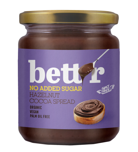 3800233780543 KREM ORZECHY LASKOWE & KAKAO BEZ DODATKU CUKRU BIO 250 g - BETT'R