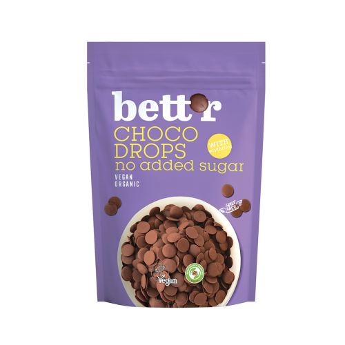 3800233780864 DROPSY CZEKOLADOWE BEZ DODATKU CUKRU BIO 200 g - BETT'R