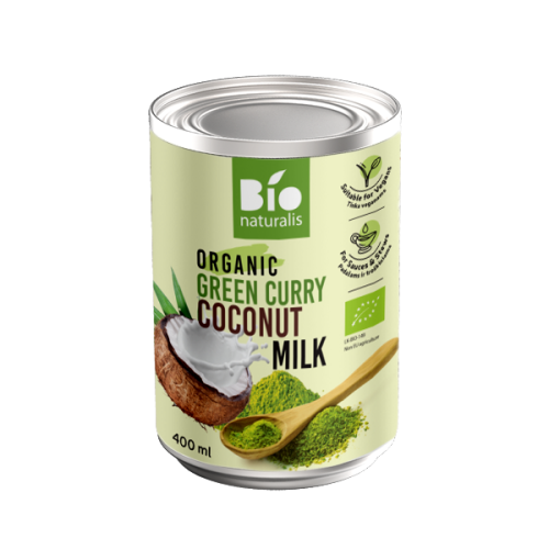 4779048081758 COCONUT MILK - NAPÓJ KOKOSOWY GREEN CURRY BIO 400 ml - BIO NATURALIS