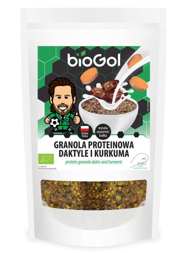 5906750252599 GRANOLA PROTEINOWA DAKTYLE I KURKUMA BIO 200 g - BIOGOL