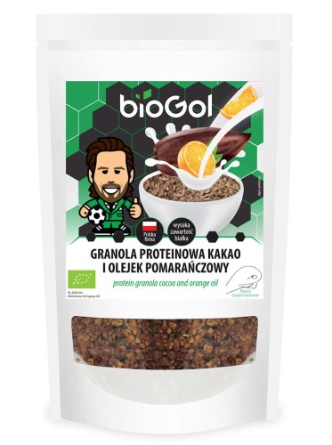 5906750252605 GRANOLA PROTEINOWA KAKAO I OLEJEK POMARAŃCZOWY BIO 200 g - BIOGOL