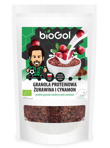 5906750252612 GRANOLA PROTEINOWA ŻURAWINA I CYNAMON BIO 200 g - BIOGOL