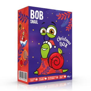 ZESTAW ŚWIĄTECZNY - PRZEKĄSKI OWOCOWE Z ZABAWKĄ 140 g - BOB SNAIL