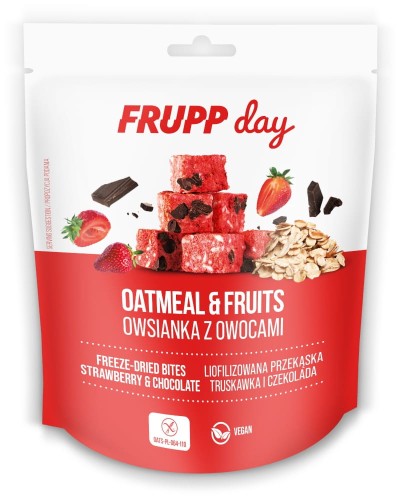 5900038003743 FRUPP DAY KOSTKI OWSIANE TRUSKAWKA - CZEKOLADA BEZGLUTENOWE 25 g - CELIKO
