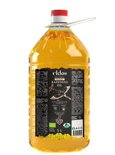 4779048081260 OLEJ RZEPAKOWY RAFINOWANY TŁOCZONY NA ZIMNO BIO 5 L - EKKO