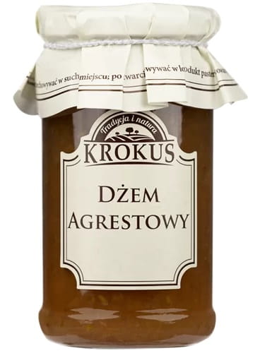 5906732622808 DŻEM AGRESTOWY O OBNIŻONEJ ZAWARTOŚCI CUKRU BEZGLUTENOWY 235 g - KROKUS