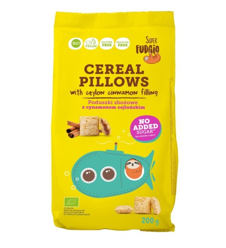 5907713374044 PODUSZKI ZBOŻOWE CYNAMONOWE BEZ DODATKU CUKRU BEZGLUTENOWE BIO 200 g - ME GUSTO (SUPER FUDGIO)