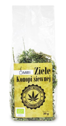 5908228098821 LIŚCIE KONOPI SIEWNEJ BIO 30 g - MIR-LEK