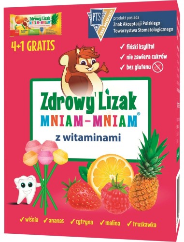 5906874986561 ZDROWY LIZAK MINIAM-MNIAM Z WITAMINAMI BEZ CUKRU (4 + 1 GRATIS) 30  g - STARPHARMA