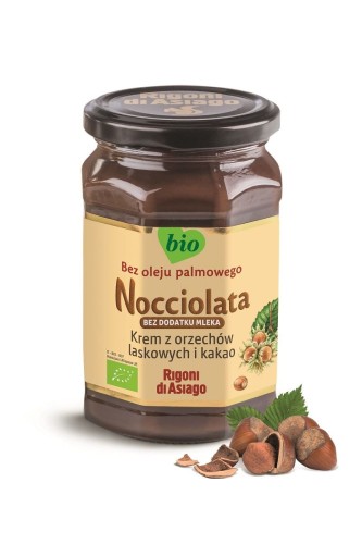 8052575091336 KREM Z ORZECHÓW LASKOWYCH I KAKAO BEZ DODATKU MLEKA BEZGLUTENOWY BIO 250 g - NOCCIOLATA