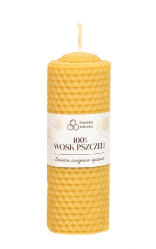 5904804126667 ŚWIECA ZWIJANA Z WĘZY PSZCZELEJ 13/5 cm - PASIEKA RODZINNA