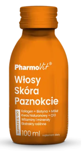 5904703901099 SHOT WŁOSY SKÓRA PAZNOKCIE BEZGLUTENOWY 100 ml - PHARMOVIT