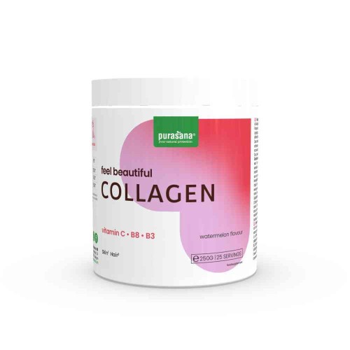 5400706617680 KOLAGEN O SMAKU ARBUZOWYM FEEL BEAUTIFUL 250 g - PURASANA