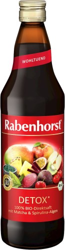 4004192001476 SOK WIELOOWOCOWY DETOX Z BURAKIEM, MATCHA I SPIRULINĄ NFC BIO 750 ml - RABENHORST