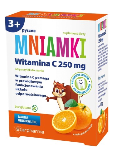 5904730732734 PASTYLKI Z WITAMINĄ C DO SSANIA BEZ CUKRU 60 szt. - STARPHARMA (MNIAMKI)