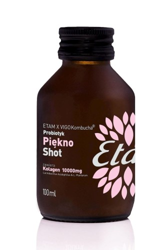 5902768514131 SHOT KOMBUCHA PROBIOTYK PIĘKNO Z KOLAGENEM BEZGLUTENOWY 100 ml - ETAM X VIGO