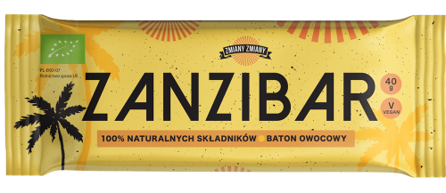5905279630253 BATON OWOCOWY "ZANZIBAR" BEZGLUTENOWY BIO 40 g - ZMIANY ZMIANY