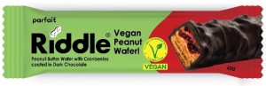 Wegański baton z masłem orzechowym i żurawiną w ciemnej czekoladzie 43 g RIDDLE