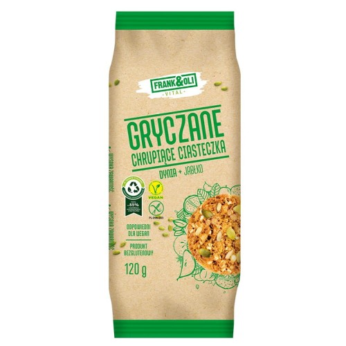 5907678889171 Ciastka gryczane z dynią i jablkiem Frank&Oli 120g