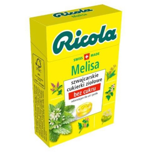 7610700008065 Cukierki ziołowe melisa RICOLA, 27,5g