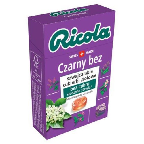 7610700003909 Cukierki ziołowe czarny bez RICOLA, 27,5g