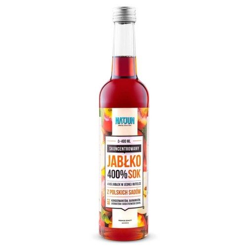 5904730100816 Skoncentrowany sok jabłkowy 400% Natjun, 400ml