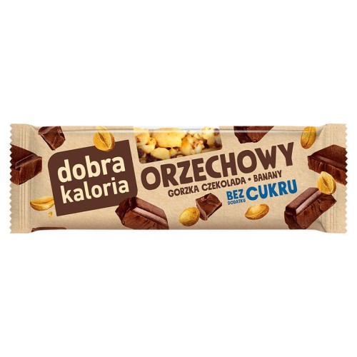 5903548002664 Baton orzechowy - gorzka czekolada Dobra Kaloria, 30g