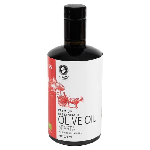 5903900941372 Oliwa z oliwek extra virgin PREMIUM ze Sparty butelka oliena BIO, 500ml