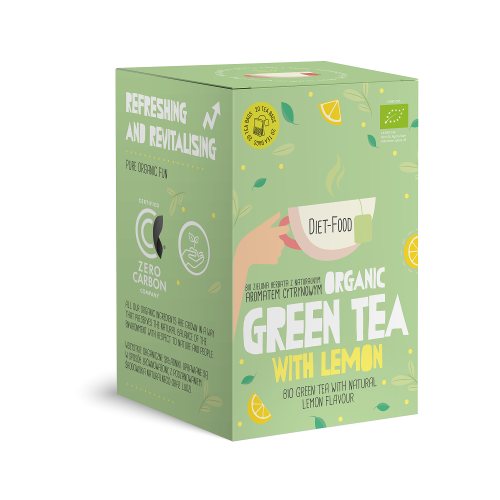 5903933644189 HERBATA ZIELONA O SMAKU CYTRYNOWYM (GREEN TEA WITH LEMON) BIO (20 x 2 g) 40 g - DIET-FOOD