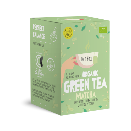 5903933644172 HERBATA ZIELONA Z MATCHĄ (GREEN TEA MATCHA) BIO (20 x 2 g) 40 g - DIET-FOOD