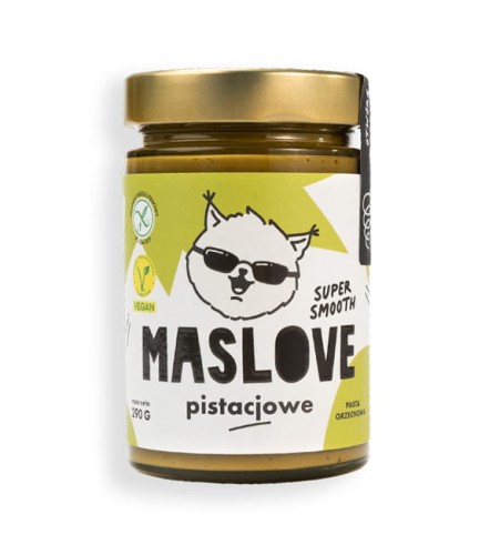 5907222562642 KREM PISTACJOWY SUPER SMOOTH BEZGLUTENOWY 290 g - MASLOVE
