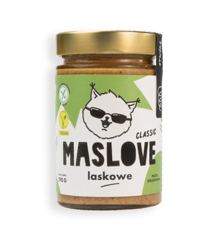 5907222562635 KREM Z ORZECHÓW LASKOWYCH KLASYCZNY BEZGLUTENOWY 290 g - MASLOVE