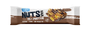 BATON PROTEINOWY 25 % Z ORZECHAMI CZEKOLADOWY BEZGLUTENOWY 40 g - MAXSPORT