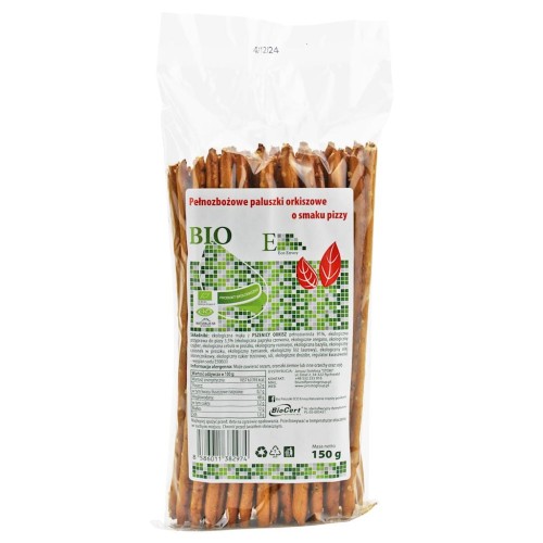 8586011382974 PALUSZKI ORKISZOWE PEŁNOZIARNISTE O SMAKU PIZZY BIO 150 g - ENVOY