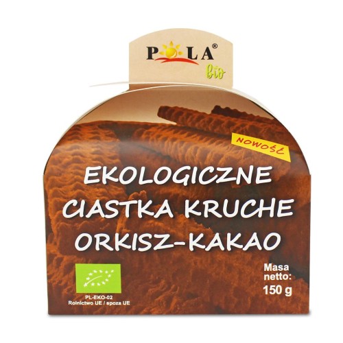 5906044009090 CIASTKA KRUCHE ORKISZOWE KAKAOWE BIO 150 g - POLA