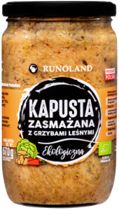 KAPUSTA KISZONA ZASMAŻANA Z GRZYBAMI LEŚNYMI BIO 670 g - RUNOLAND