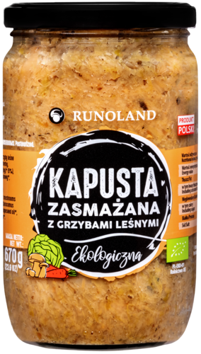5901641001461 KAPUSTA KISZONA ZASMAŻANA Z GRZYBAMI LEŚNYMI BIO 670 g - RUNOLAND