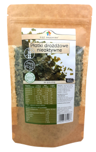 Płatki drożdżowe nieaktywne ze spiruliną bezglutenowe 150 g - Pięć Przemian