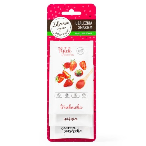 5904870793206 Owoce liofilizowane w pyłku set różowy Zdrowo Posypane, 15g