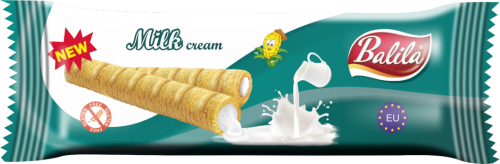 8588004918078 RURKI KUKURYDZIANE NADZIEWANE KREMEM MLECZNYM BEZGLUTENOWE 18 g - BALILA