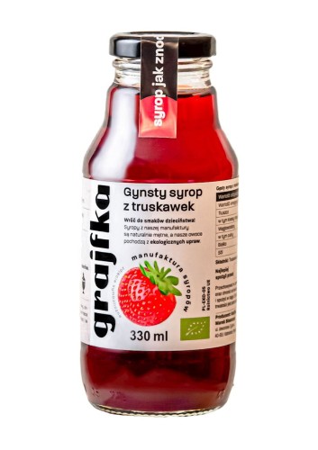 5904883083783 SYROP Z TRUSKAWEK BIO 330 ml - GRAJFKA