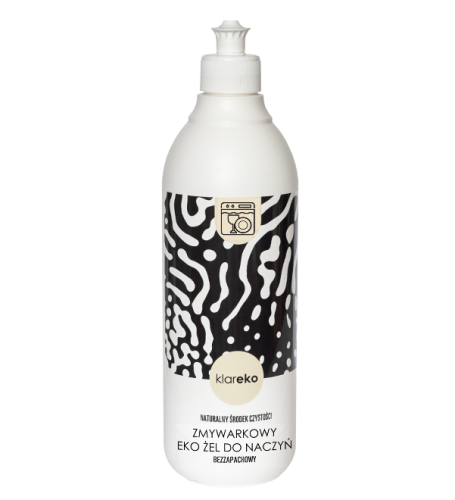 5908217931245 ŻEL DO ZMYWAREK BEZZAPACHOWY 500 ml (33 ZMYWANIA) - KLAREKO